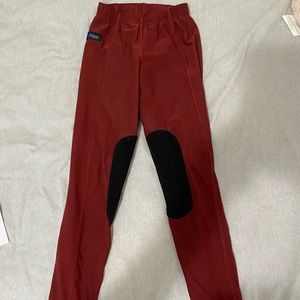 burgundy riding pants